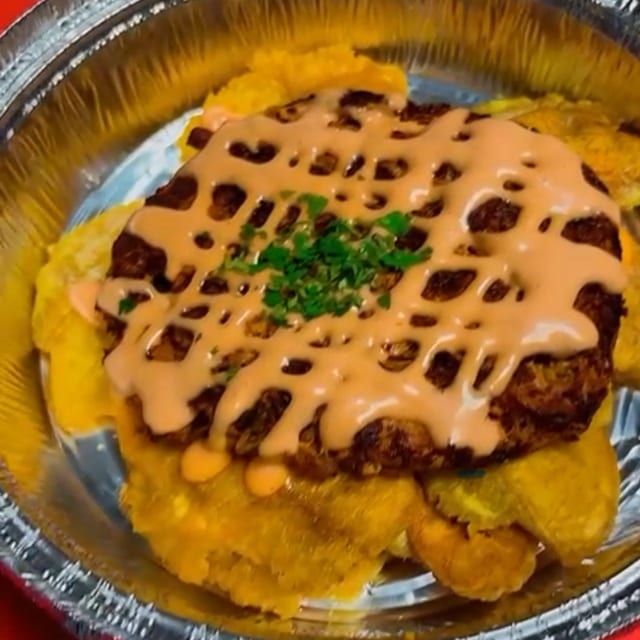 Loaded Tostones.