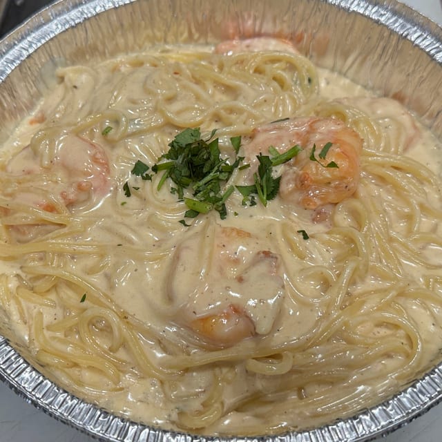 Shrimp Alfredo.